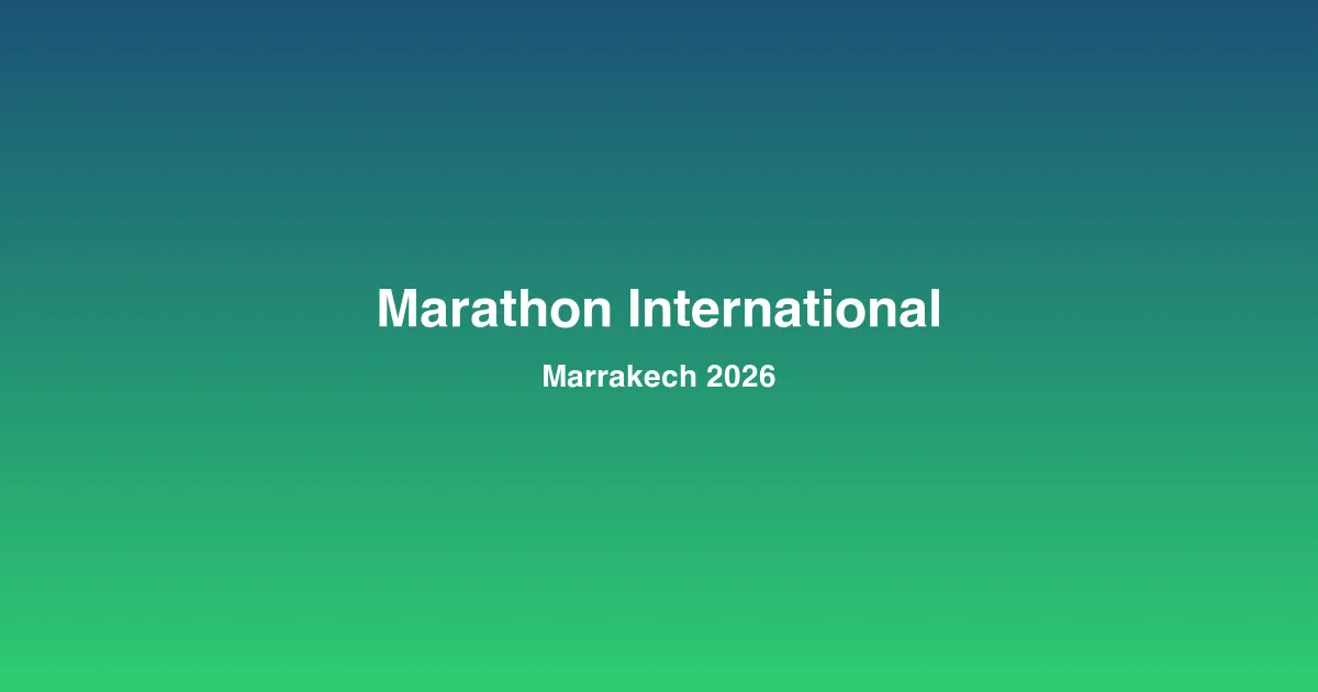 Marathon International de Marrakech 2026 — sport event in Marrakech